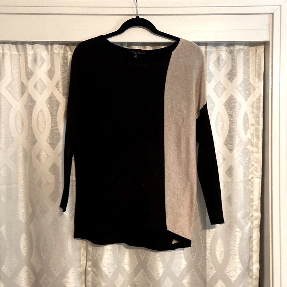 Black and cream sweater